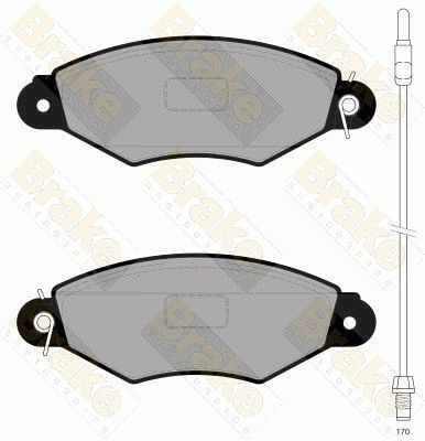 BRAKE ENGINEERING stabdžių trinkelių rinkinys, diskinis stabdys PA1822